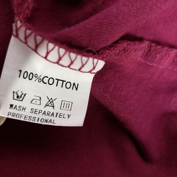 Shein Women's T Shirt Medium 6 Purple Graphic Smile Tee Short Sleeve Crew Neck - Picture 8 of 9